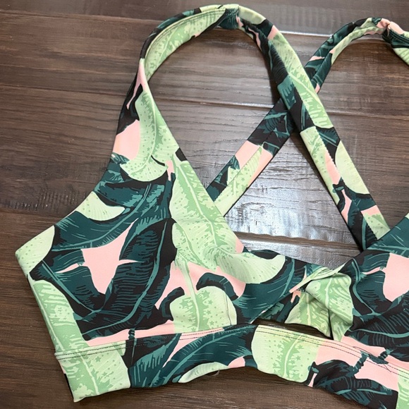 Wildfox bra Green and Pink Leaf Print - Picture 3 of 6
